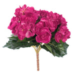 Vickerman FL170903 15.25" Artificial Hot Pink Polyester Begonia Bush