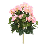 Vickerman FL170904 15.25" Artificial Light Pink Polyester Begonia Bush