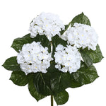 Vickerman FL171501 17.5" Artificial White Polyester Hydrangea Bush