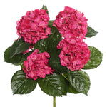Vickerman FL171503 17.5" Artificial Hot Pink Polyester Hydrangea Bush
