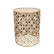 Sagebrook Home Set of 3 Gold/Mirror Accent Tables
