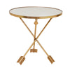Sagebrook Home Gold Arrow Accent Table, Mirror Top