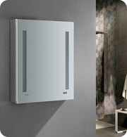 Fresca Tiempo 24`` Wide x 30`` Tall Bathroom Medicine Cabinet w/ LED Lighting & Defogger