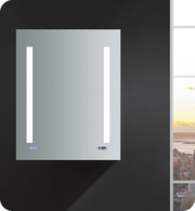 Fresca Tiempo 24`` Wide x 30`` Tall Bathroom Medicine Cabinet w/ LED Lighting & Defogger