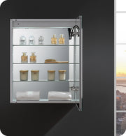 Fresca Tiempo 24`` Wide x 30`` Tall Bathroom Medicine Cabinet w/ LED Lighting & Defogger