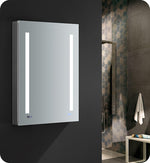Fresca Tiempo 24`` Wide x 36`` Tall Bathroom Medicine Cabinet w/ LED Lighting & Defogger