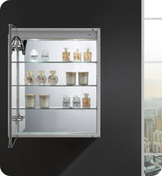 Fresca Spazio 24`` Wide x 30`` Tall Bathroom Medicine Cabinet w/ LED Lighting & Defogger