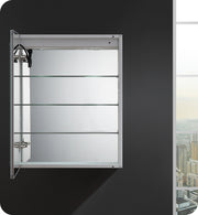 Fresca Spazio 24`` Wide x 30`` Tall Bathroom Medicine Cabinet w/ LED Lighting & Defogger