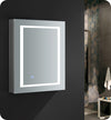 Fresca Spazio 24`` Wide x 30`` Tall Bathroom Medicine Cabinet w/ LED Lighting & Defogger