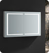 Fresca Spazio 48`` Wide x 30`` Tall Bathroom Medicine Cabinet w/ LED Lighting & Defogger