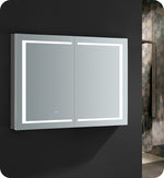Fresca Spazio 48`` Wide x 36`` Tall Bathroom Medicine Cabinet w/ LED Lighting & Defogger