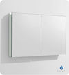 Fresca 40`` Wide x 26`` Tall Bathroom Medicine Cabinet w/ Mirrors