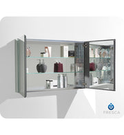 Fresca 40`` Wide x 26`` Tall Bathroom Medicine Cabinet w/ Mirrors