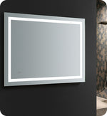 Fresca Santo 48`` Wide x 36`` Tall Bathroom Mirror w/ LED Lighting and Defogger