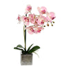 Vickerman FN180501 18" Artificial Pink Phalaenopsis In Metal Pot