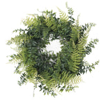 Vickerman FQ171918 18" Artificial Green Buckler Fern & Grass Wreath