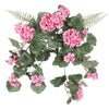 Vickerman FQ172803 22" Artificial Coral Geranium Hanging