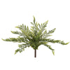 Vickerman FQ180501 17" Artificial Green Rabbit Foot Fern Bush, Pack of 2