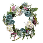 Vickerman FQ190305 22" Artificial Rose/Hydrangea Purple Wreath