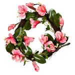 Vickerman FQ190722 22" Artificial Dark Pink Magnolia Wreath