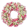 Vickerman FQ190879 16" Artificial Pink Hydrangea Wreath