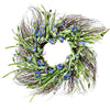 Vickerman FQ190924 24" Artificial Purple Daisy Grass Wreath