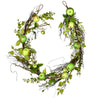 Vickerman FQ191312 68" Artificial Green Apples Mixed Twig Garland