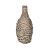 Vickerman FQ194614 14" Glass Bottle with Wicker Sleeve