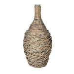 Vickerman FQ195218 18" Glass Bottle in Woven Wicker