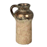 Vickerman FQ199212 12" Aged Terracotta Gray Ceramic Vase