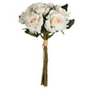 Vickerman FR190903 10" Artificial Cream Rose Bouquet, Set of 3