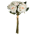 Vickerman FR190903 10" Artificial Cream Rose Bouquet, Set of 3
