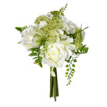 Vickerman FS190501 12`` Artificial White Rose Bouquet, Pack of 2