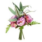 Vickerman FS190601 14" Artificial Pink & Mauve Peony Bouquet, Pack of 2