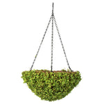 Vickerman FS190812 12" Artificial Green Mini Leaves Hanging Basket