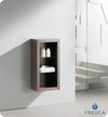 Fresca 8130GO Allier Bathroom Linen Side Cabinet w/ 2 Glass Shelves
