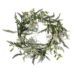 Vickerman FT190324 24" Artificial Green Fern Wreath