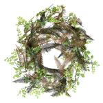 Vickerman FT191328 28" Artificial Green Fern Cotton Wreath