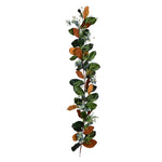 Vickerman FT191612 72" Artificial Green Magnolia Leaf Garland