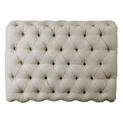 Kaniel Tufted Antique White Ottoman-Uttermost