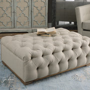 23253 Kaniel Tufted Antique White Ottoman