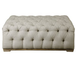 Uttermost 23253 Kaniel Tufted Antique White Ottoman