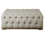 Uttermost 23253 Kaniel Tufted Antique White Ottoman
