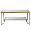 Uttermost 24540 Katina Gold Leaf Coffee Table