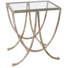 Uttermost 24592 Marta Antiqued Silver Side Table