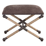 Uttermost 23398 Evert Taupe Brown Accent Stool