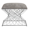 Uttermost 23410 Zelia Silver Accent Stool