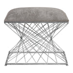 Uttermost 23410 Zelia Silver Accent Stool