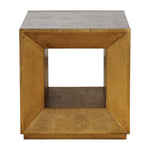 Uttermost 24763 Flair Gold Cube Table