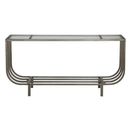Uttermost 24764 Arlice Bright Silver Console Table